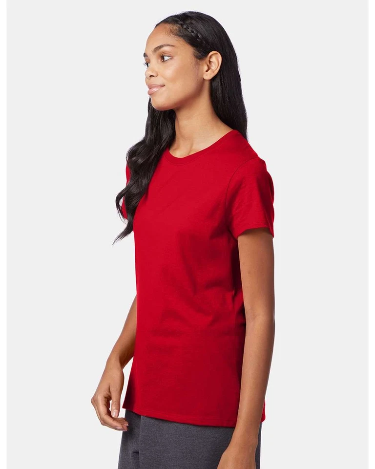 Hanes Women's Classic-Fit Jersey T-Shirt 4.5 oz (Set of 4) 2XL (20) Deep Red