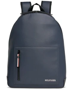 Tommy Hilfiger Men's Piqué Backpack Space Blue 17-7/10"W x 11-4/5"H x 5-9/10"D - Picture 1 of 3