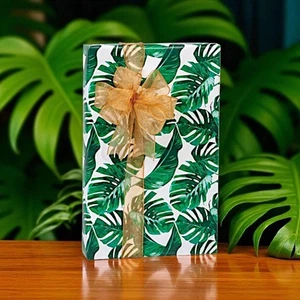 TROPICAL PALMS Design 24" Gift WRAPPING Paper Choose Length Amount  - Picture 1 of 2