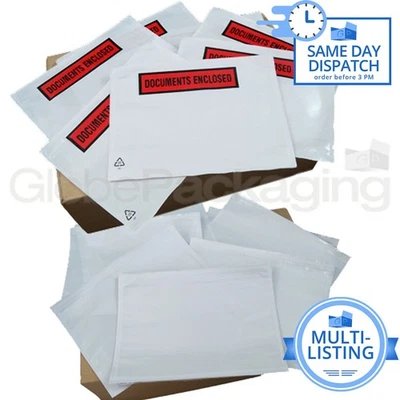 A5 SIZE DOCUMENT ENCLOSED WALLETS ENVELOPES POUCHES 165x225mm - PLAIN & PRINTED - Image 1 of 3