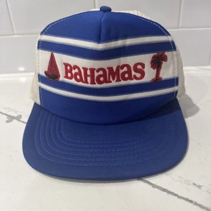 Vintage 90 Bahamas foam trucker hat snap back mesh - Picture 1 of 9