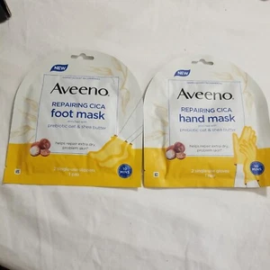 Lot of 2 Aveeno Repairing CICA Hand, Foot Shea Butter helps Extra Dry Skin - Picture 1 of 2
