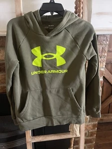 Sudadera con capucha Under Armour Rival polar grande con logotipo grande verde - Imagen 1 de 2