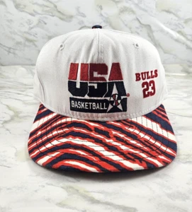 Vtg 1992 USA Olympic Team Basketball Bulls Jordan #23 AJD Snapback Hat Cap Zubaz - Picture 1 of 13