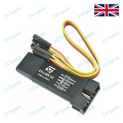 STMICROELECTRONICS 🇬🇧 ST-Link V2 Programmer Latest FW V2J38S7 Debugger Adapter STLink STM8 STM32