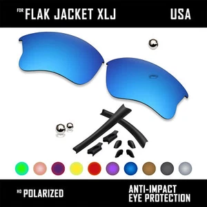 Kits de repuesto de lentes y goma polarizados antiarañazos para Oakley Flak Jacket XLJ - Imagen 1 de 20