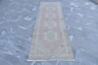 Hallway rug, Natural wool rug, Entryway rug, Bohemian rug, 2.8 x 8.9 ft RA3540