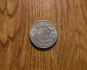 SWITZERLAND 2 FRANC 1968 B COIN (T262) - Picture 1 of 2