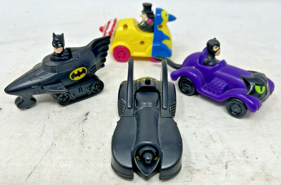 McDonald's Happy Meals 1991 Juego Completo de 4 Juguetes BATMAN RETURNS Foto 1 de 4