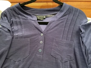 Elie Mccarthy Stretchy Navy Blue Blouse sz 2x - Picture 1 of 4