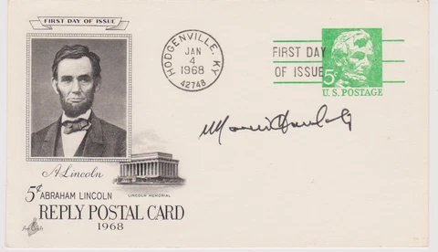 SIGNED MARVIN HAMLISCH POSTCARD - THE WAY WE WERE - THE STING - ACADEMY AWARD Cover