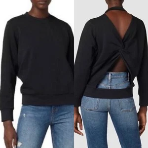 Sudadera Hudson Open Back Twist Terry Tejida Mujer Grande Nueva con Etiquetas Algodón - Imagen 1 de 11