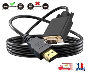 Câble Adaptateur HDMI mâle vers VGA vidéo convertisseur HDTV 1,8M - Photo 1/6