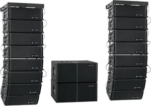 PRORECK VENUE SET PA Speaker Line array System 10000W Stereo/ DJ/Powered Combo - Picture 1 of 12