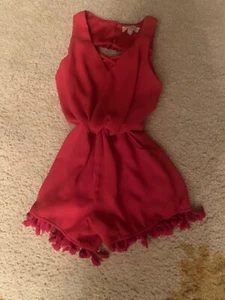 GB Girls.  Size Small.  Romper with Fringe Accent.  Elastic Waist.  B58. - Picture 1 of 7