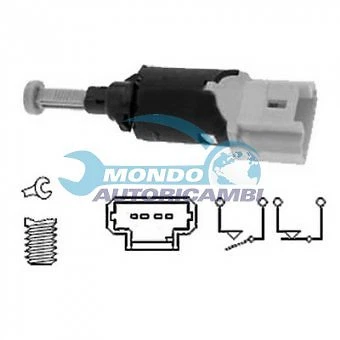 INTERRUTTORE LUCE FRENO CITROEN BERLINGO C2 C3 XSARA / PEUGEOT 1007 206 307 607 - Immagine 1 di 1