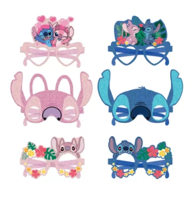 new 12pcs Stitch Children's Party Decoration Paper Glasses Photo Cosplay Props - Image 1 of 4