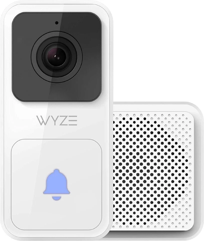 Wyze - Video Doorbell Wired 1080p HD Video with 2-Way Audio - White - Image 1 of 1