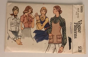 Vogue 8385 Vintage 70s Sewing Pattern Shirt & Top Dark Academia Size: 12 - Bild 1 von 9