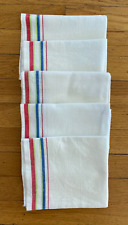 Lot of 5 vintage Cannon striped cotton tea kitchen towels