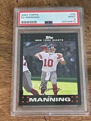 2007 Topps Eli Manning #30 New York Giants PSA 9 *PERFECT CENTERING* - Image 1 of 2