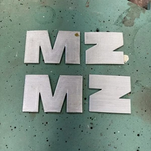 MZ ETZ 125 150 250 Tank Badges Aluminium New - Picture 1 of 11