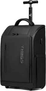Rollrucksack wasserdicht Pendler mit Rollen für Business, schwarz  - Bild 1 von 6
