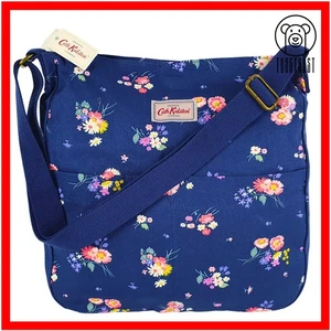 Cath Kidston Cross Body Messenger Tote Bag Canvas Cotton Floral Busby Bunch CP27 - Picture 1 of 13
