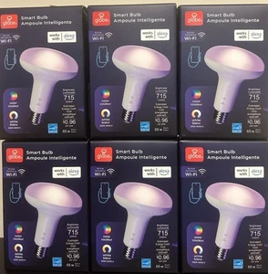 6 PACK GLOBE Electric 50594 Alexa Wi-Fi RGB LED Light Bulb BR30, E26, Multicolor - Picture 1 of 1