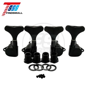 Clavijas de afinación de bajos afinadores cabezales de máquina para guitarra de 4 cuerdas selladas teclas negras 2L2R - Imagen 1 de 6