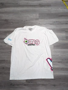 BANG ENERGY Shirt Adult Extra Large White Graphic Short Sleeve Active Sport Mens - Picture 1 of 6