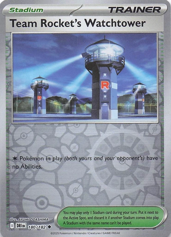 Team Rocket's Watchtower SV10: Destined Rivals 180/182- NM - Reverse Holo - Image 1 of 2