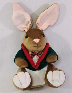 Vintage Commonwealth The Velveteen Rabbits Christmas Boy Bunny Stuffed Animal - Picture 1 of 4