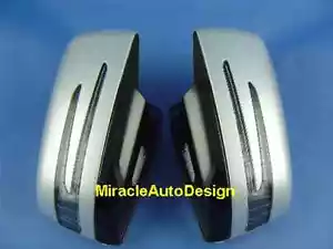 2 ARROW LED SILVER DOOR MIRROR COVER FOR MERCEDES 2009-2013 W212, 2010-2013 W221 - Picture 1 of 3