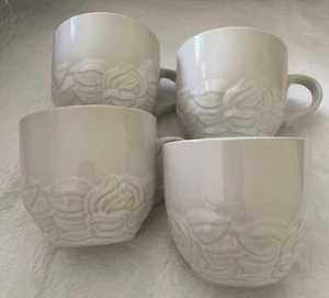 Christian Dior FRENCH COUNTRY ROSE Oyster White Cup Set of 4 (no saucers) - Picture 1 of 9