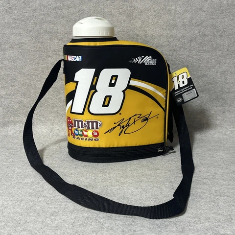 Nascar #18 Kyle Bush M&M's Racing 1 Gallon Insulated Hydration Water Jug Yellow Cover