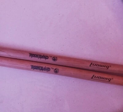 Rock Band Replacement Drum Sticks Set For Wii PS2 PS3 PS4 Xbox 360 Ludwig - Image 1 of 2