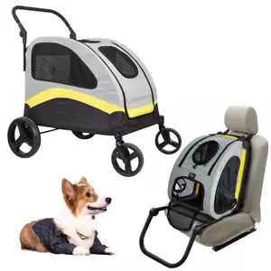 Hundebuggy Hundewagen Hundebox Transporttasche Faltbar Für kleine Hunde Katzen - Bild 1 von 10