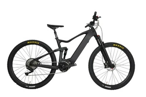 29er Electric Bicycle Carbon Ebike Full Suspension Mountain Bike Bafang 500W 16" - Picture 1 of 11