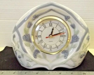 GODINGER Vintage PORCELAIN Decorative QUARTZ MANTEL CLOCK Euc - Picture 1 of 4