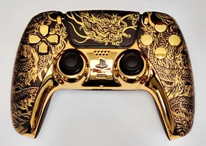 Customised PS5 Dualsense Controller - Golden Dragon Design - *NEW* - Picture 1 of 3