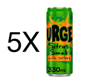 Surge Urge Soda Citrus Flavor Soft Drink Beverage 5X330ML *Brand New* - Picture 1 of 1