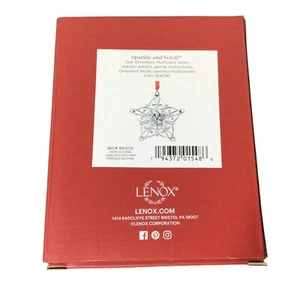 Lenox Sparkle And Scroll Multicolor Gems Snowflake Christmas Ornament #893113 - Picture 1 of 3
