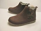 Ankle Boots Brown Faux Suede Camo Accent Gymboree Boy or Girl size 2 New