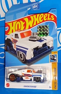 Hot Wheels 2023 Factory Set HW 55 Race Team #86 Erikenstein Rod White - Picture 1 of 2