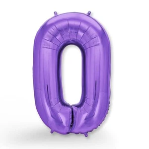 ® Folienballon Zahl 0 lila - Riesenzahl Ballon ca.100 cm - fliegt mit Helium ... - Bild 1 von 6