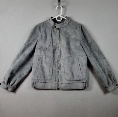 Chaqueta de Gamuza Jeffrey Banks For Lakeland Ultra De Colección Talla 42 Gris Hecha en Unión EE. UU. Foto 1 de 4