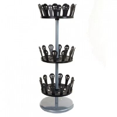 3-TIER REVOLVING SHOE TREE 31x31x86cm Holds 18-Pairs, Space Saver - Image 1 of 3