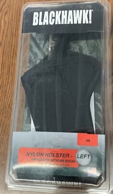 Blackhawk! "Funda de cadera con rotura de pulgar caja grande abierta mano izquierda 4 1/2""-5""" Foto 1 de 3