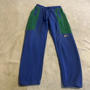 Nike Sweatpants Boys XL Blue Green Youth Lightweight Running Logo Kids Exercise - Picture 1 of 10